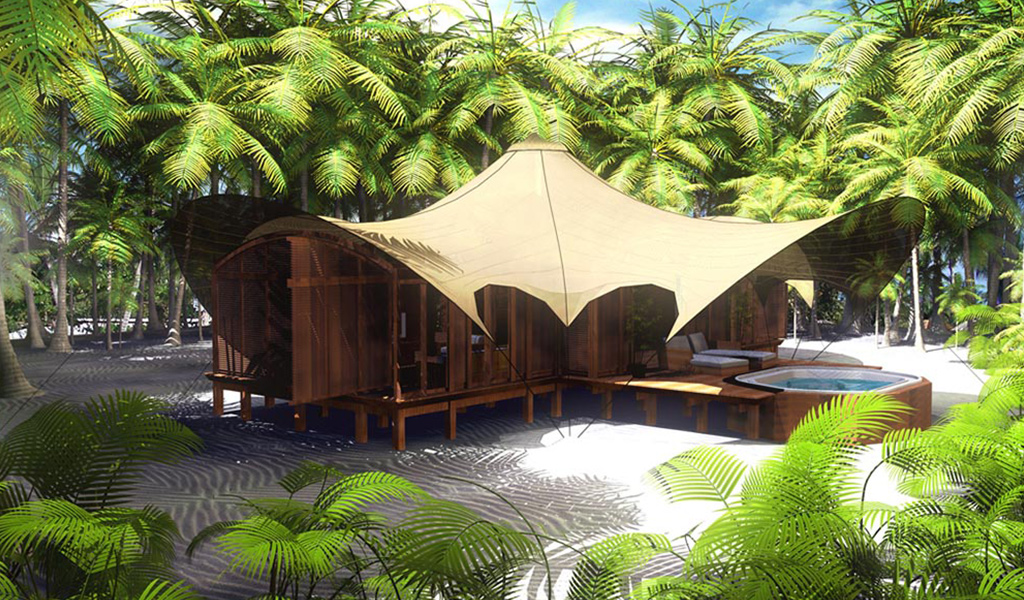 Prefabrication of Wooden Villa on Poivre Island, Seychelles